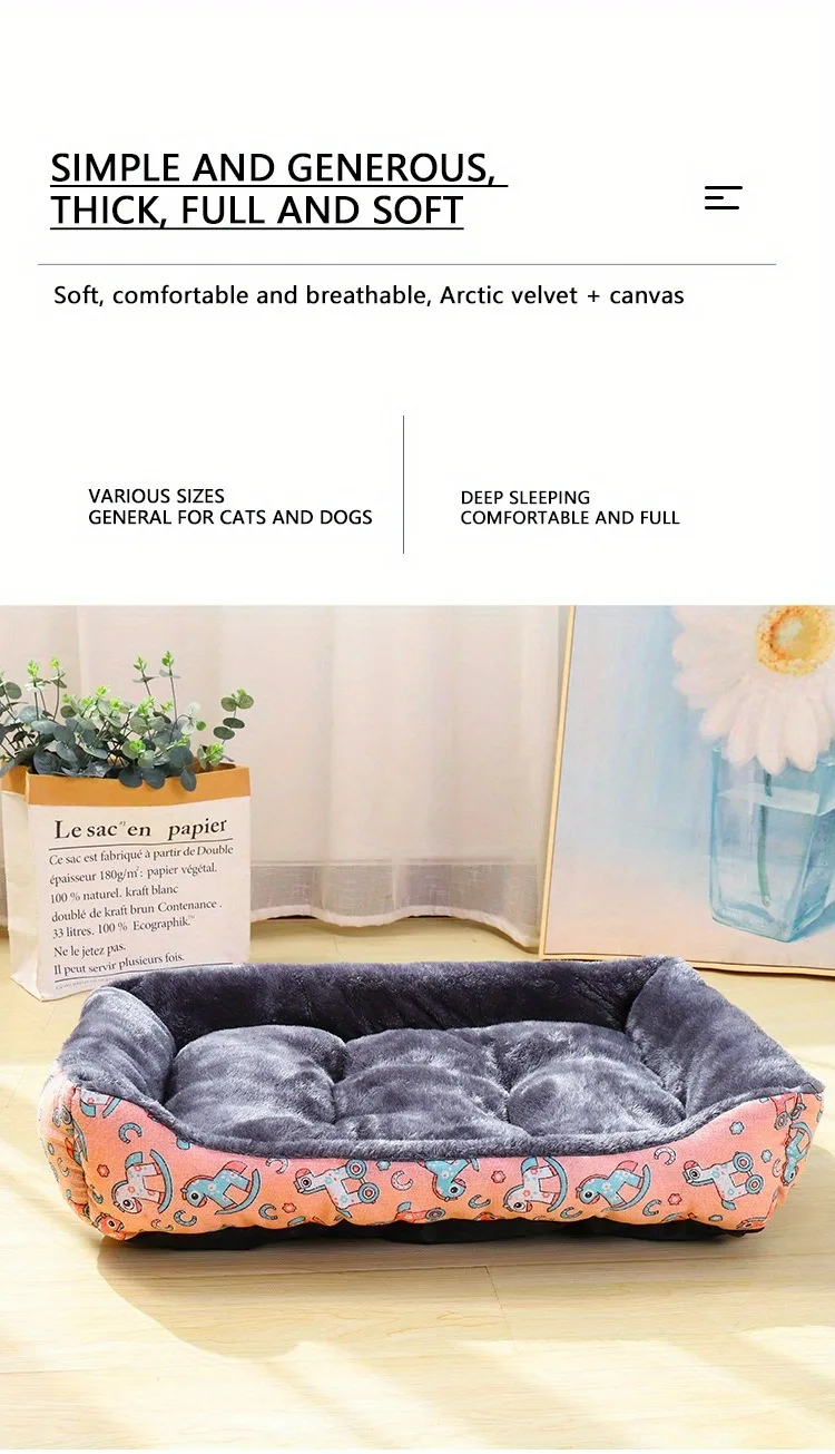 Pet Dog Bed, Sofa Cushion, Seasonal Pet Supplies, Soft and Comfortable Supplies, Large, Medium, and Small Household Cat Beds