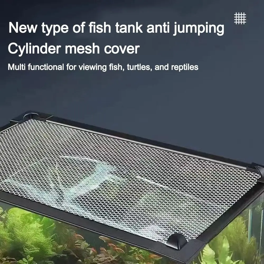 Durable Magnetic Fish Tank Lid Cover DIY Easy Installation Aquarium Anti-jump Net Fish Tank Top Protective Cover Aquarium