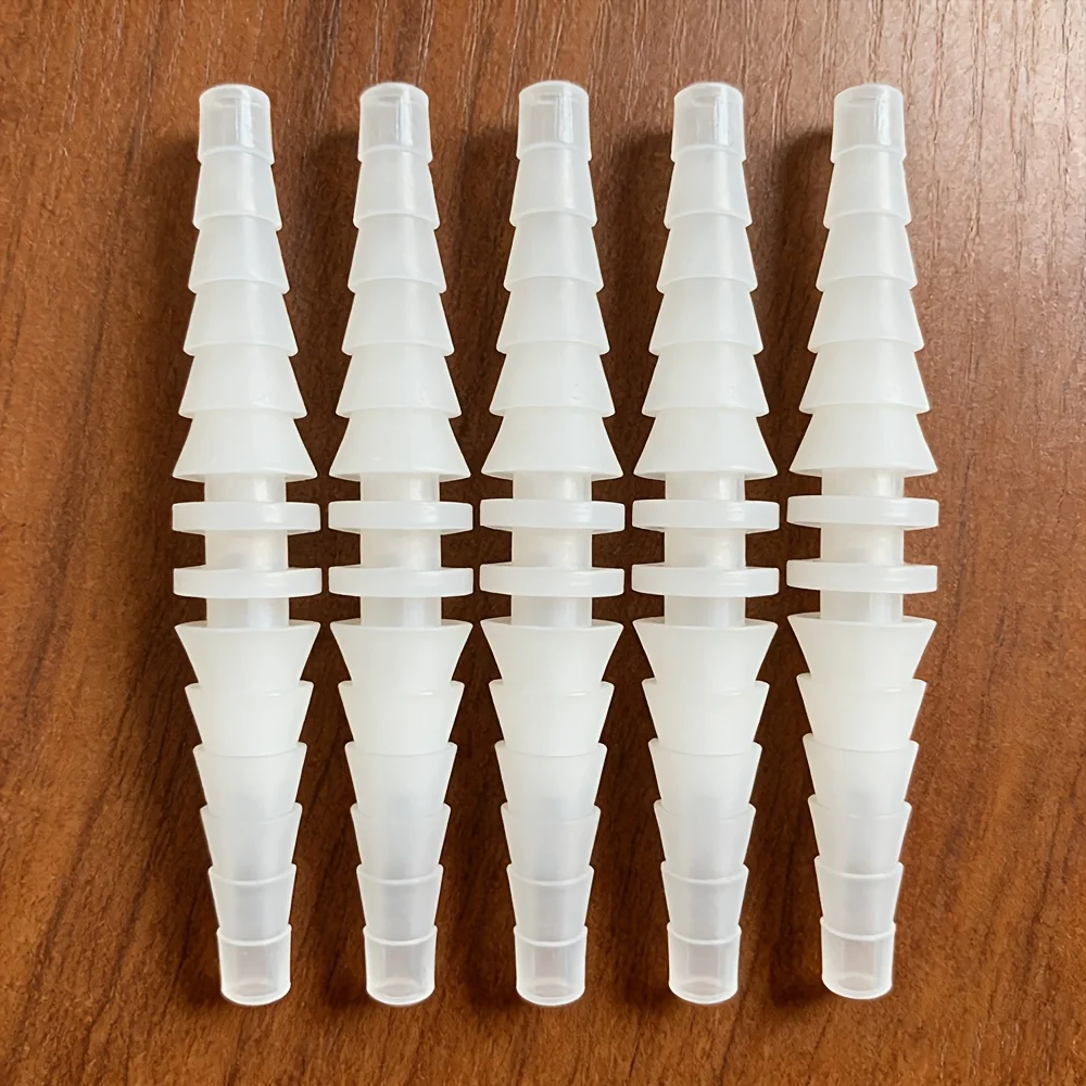 Pentagonal Hose Connector, Flexible Hose Fittings, Plastic Variable Diameter Straight-Through Water Pipe, Quick-Connect Nozzle, Flexible Joint, Quick-Connect Fittings for Fish Tanks, No Batteries Required, Suitable for Connecting Water Pumps, Water Tanks, and Water Cooling Pipes, Ink Supply/Feeding Pipeline Adapter for Inkjet Printers, 3D Printers