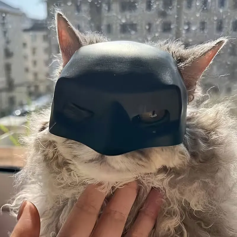 Funny Prank Black Bat/White Style Pet Cat Photo Mask Party Pet Supplies