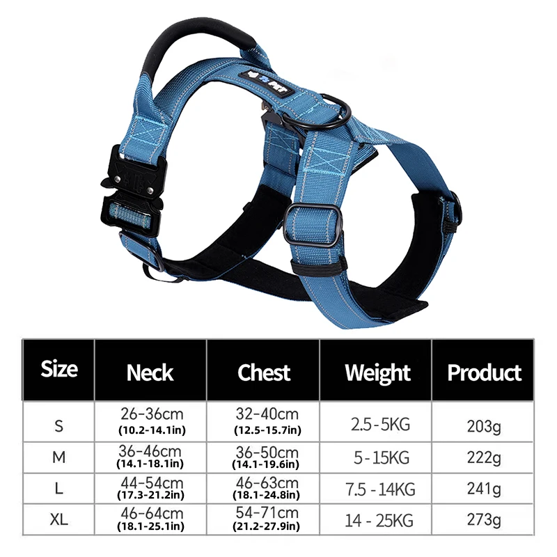 Y-Shaped Dog Harness with Soft Padding, Metal Buckles and Leather Handle Adjustable No Pull Pet Harness for Dogs