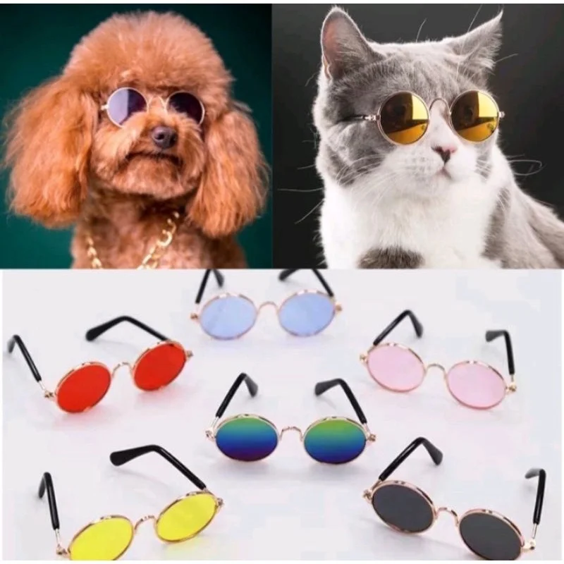 Non-Slip Cat & Small Dog Sunglasses Pet Accessories Puppy Kitty Cosplay Costume Cute Animal Eyewear Photo Props