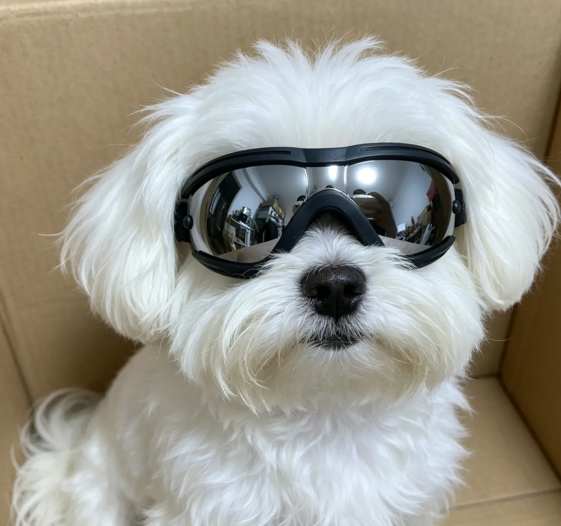 XS Maltese, Chihuahua, Yorkshire Terrier Essential Pet Sunglasses, Sunscreen and Shading Cat Photo Glasses, Stylish and Unbreaka
