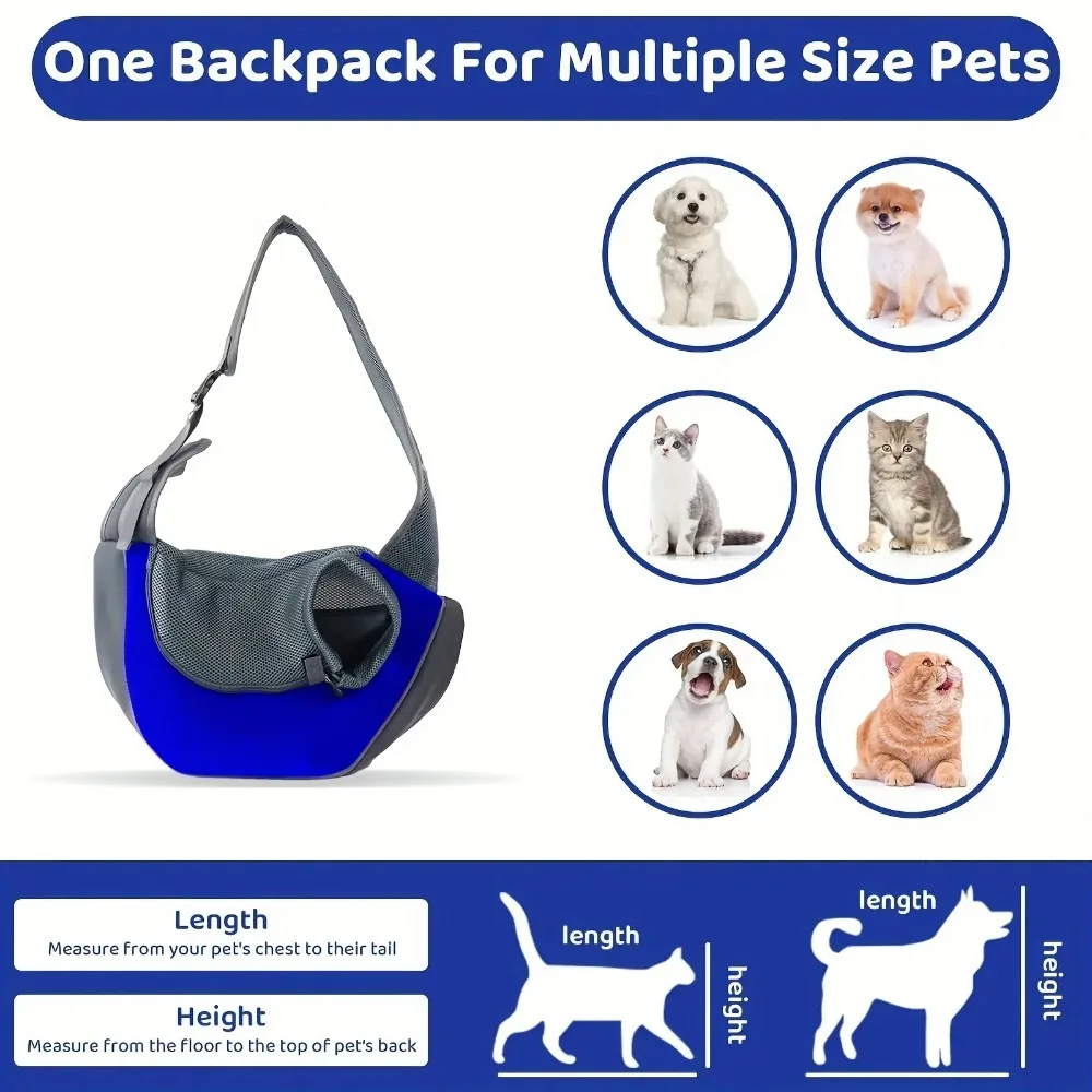 1Pc Dog Outdoor Backpack Breathable Mesh Crossbody Bag Puppy Cat Travel Hiking Camping Outdoor Pet Carrier