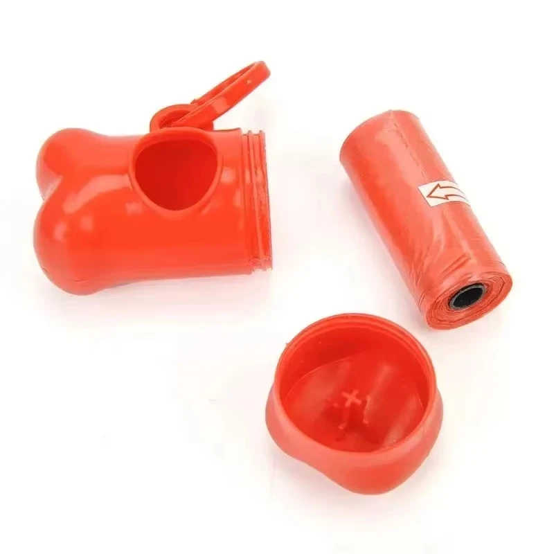 1pc Bone Shaped Bag Dispenser Disposable Pet Dog Waste Bag Holder Plastic Garbage Bag Case Carrier Disposal Poop Bag Dispenser