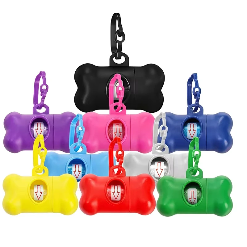 1pc Bone Shaped Bag Dispenser Disposable Pet Dog Waste Bag Holder Plastic Garbage Bag Case Carrier Disposal Poop Bag Dispenser