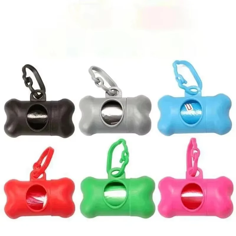1pc Bone Shaped Bag Dispenser Disposable Pet Dog Waste Bag Holder Plastic Garbage Bag Case Carrier Disposal Poop Bag Dispenser