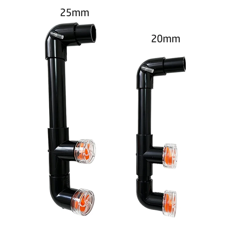 DIY Auto-Rotating 3-Blade Fan Kit for Fish Tank Outlet Tube Accessories Fish Tank Outlet Aquarium Filter Screen Accessories PVC
