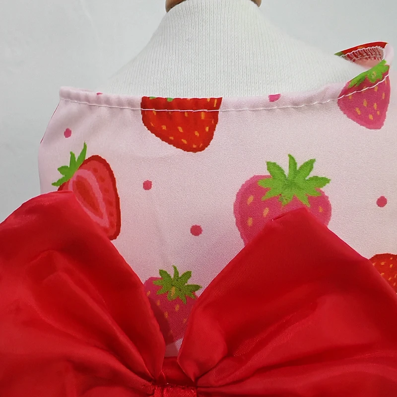 Dog Princess Dress Summer Kitten Pet Skirt Cute Printed Bow Lace Dog Dresses for Small Medium Puppies Poodle Chihuahua Apparel