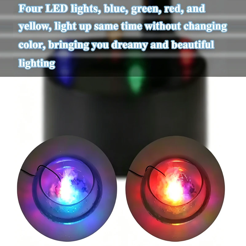 1PC 5V USB Mist Maker Fogger Nebulizer Water Fountain Fish Tank Pond Atomizer Head With 4 LED Colorful Lights