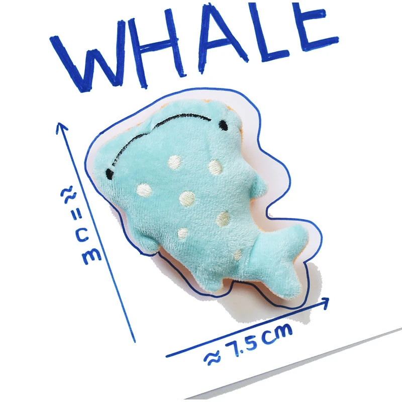 Marine Animal Plush Pet Dog Voice Toy Mini Cute Shark Crab Turtle Whale Toy Interactive Durable Self Fun Cat Dog Pet Supplies