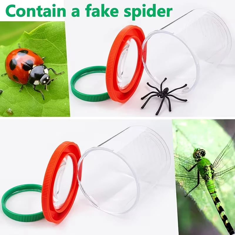 This 3-Piece Magnifying Glass Insect Collection Set Includes an Observation Box, Tweezers, and a Trap. Compact and Portable, It Helps You Get Closer to Nature and Develop Your Intelligence, Making It a Great Tool for Understanding Various Insects.