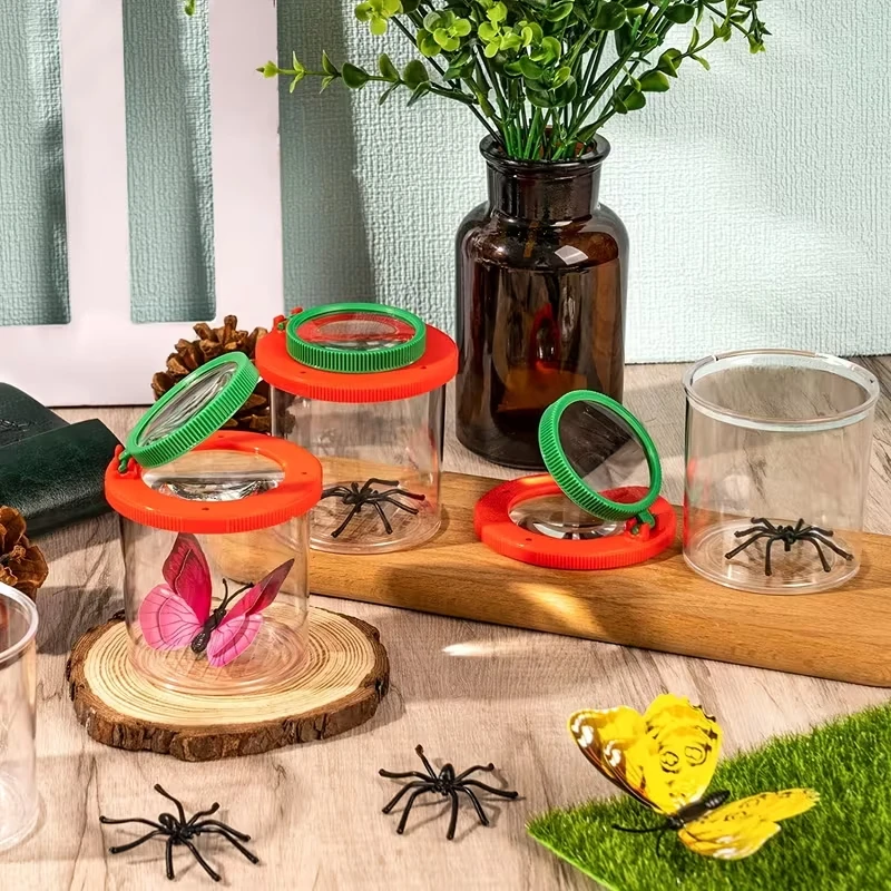 This 3-Piece Magnifying Glass Insect Collection Set Includes an Observation Box, Tweezers, and a Trap. Compact and Portable, It Helps You Get Closer to Nature and Develop Your Intelligence, Making It a Great Tool for Understanding Various Insects.