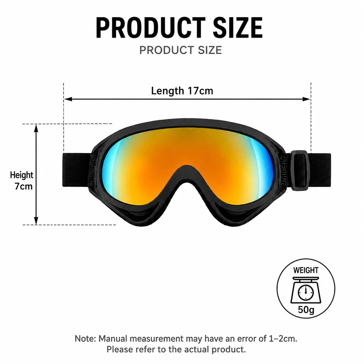 Black Adjustable Dog Pet Goggles, UV Protection Windproof Anti-glare Sunglasses for All Dog Breeds Outdoor Hiking Running Beach