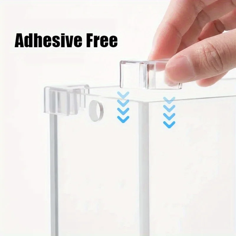 4pcs Transparent Silicone Fish Tank Corner Protectors - Adhesive-Free Anti-Collision Aquarium Guards Flexible & Durable for Safe