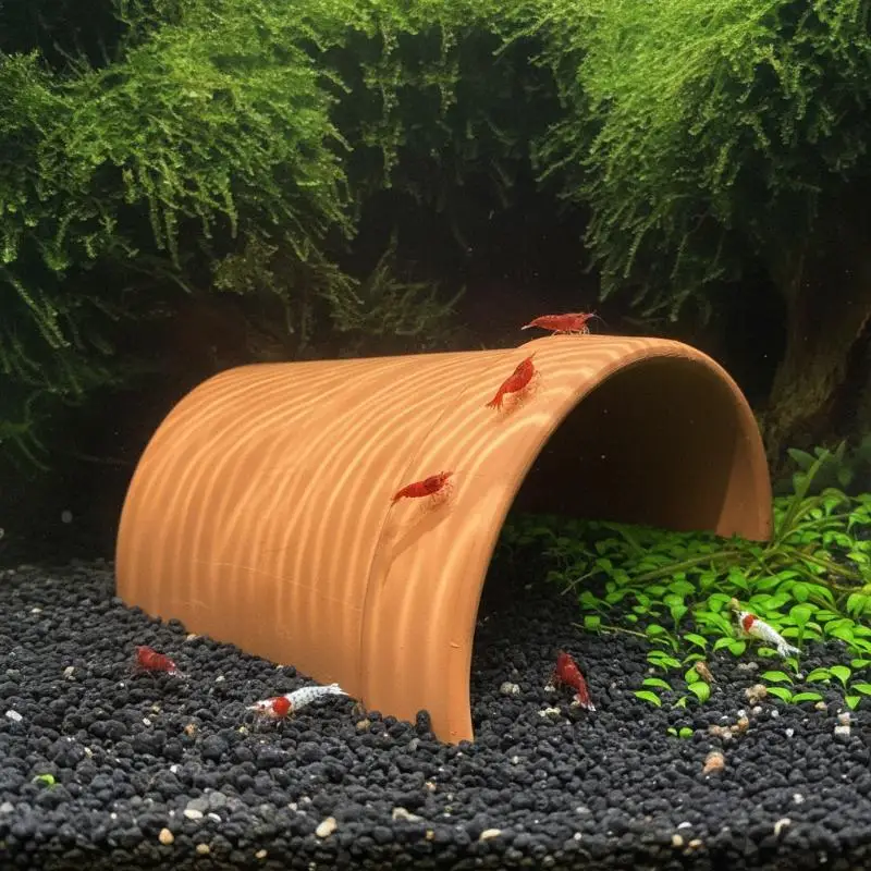 Practical Decorative Ceramic Fish Spawning Cave Breathable Red Shrimp Hideout for Aquarium Breeding & Decor