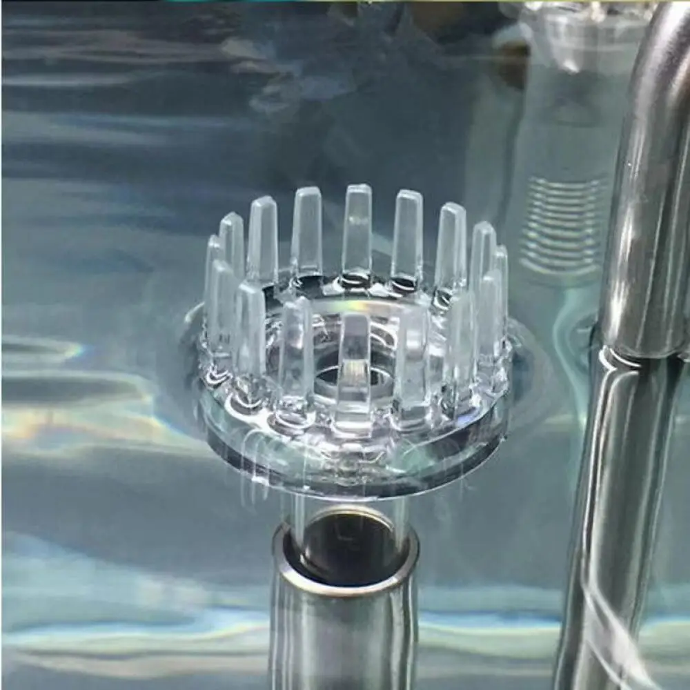 Basket Style Floating Surface Skimmer, Oil Film Remover with Inlet Grille Inlet & Outlet for Mini Planted Aquarium Tank Supplies