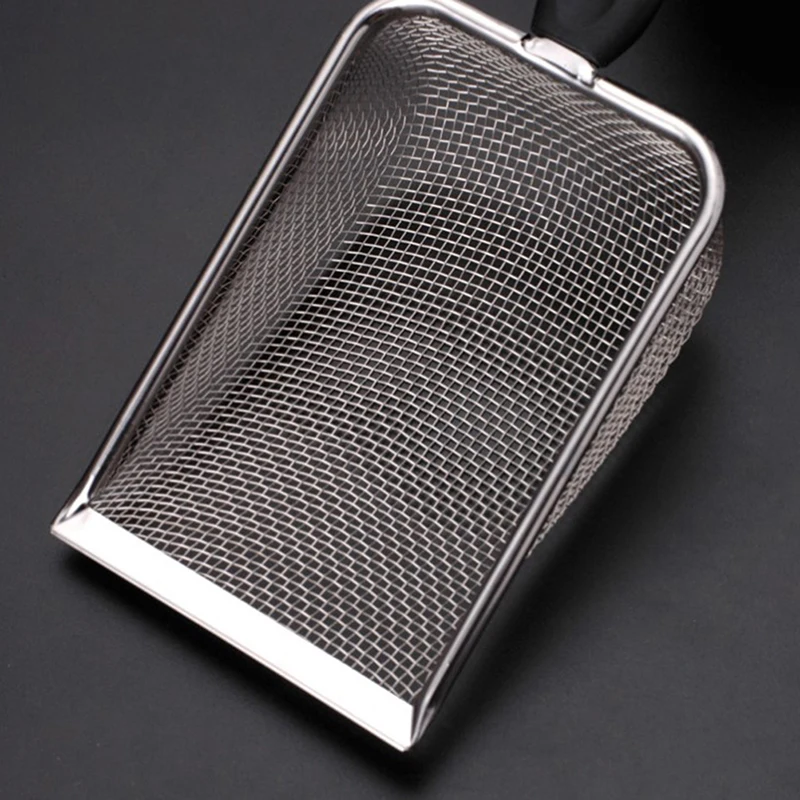 ※Pet Washing Equipment Stainless Steel Feces Shovel Net Cat Litter Shovel Reptiles Reptile Sand Shovel Mesh Screen Fecal