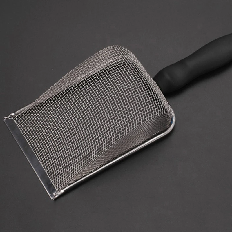 ※Pet Washing Equipment Stainless Steel Feces Shovel Net Cat Litter Shovel Reptiles Reptile Sand Shovel Mesh Screen Fecal