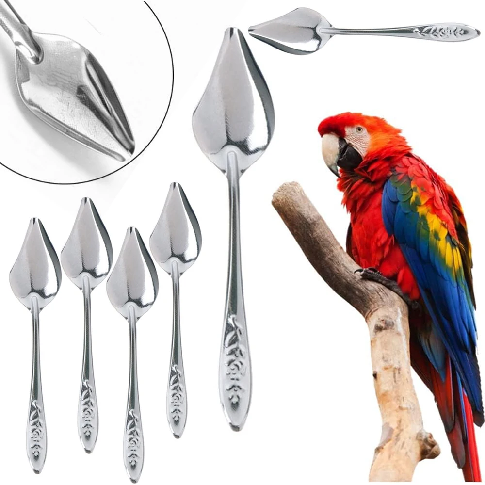 Hanging Bird Feeder Outdoor Garden Wild Bird Food Holder Plastic Bird Feeding Spoon with Hook Easy Clean for Yard Balcony Patio