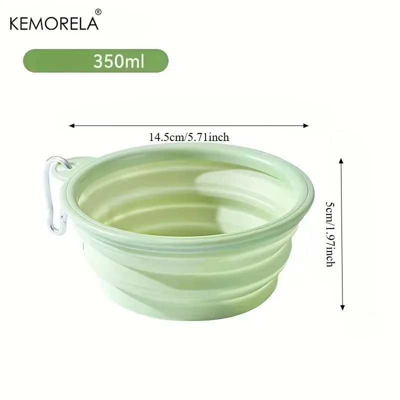 Foldable Pet Bowl Dog Drinking Bowl Thickened Foldable Pet Bowl Thickened Portable Pet Tableware Dog Travel Bowl