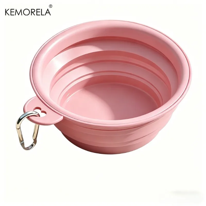 Foldable Pet Bowl Dog Drinking Bowl Thickened Foldable Pet Bowl Thickened Portable Pet Tableware Dog Travel Bowl
