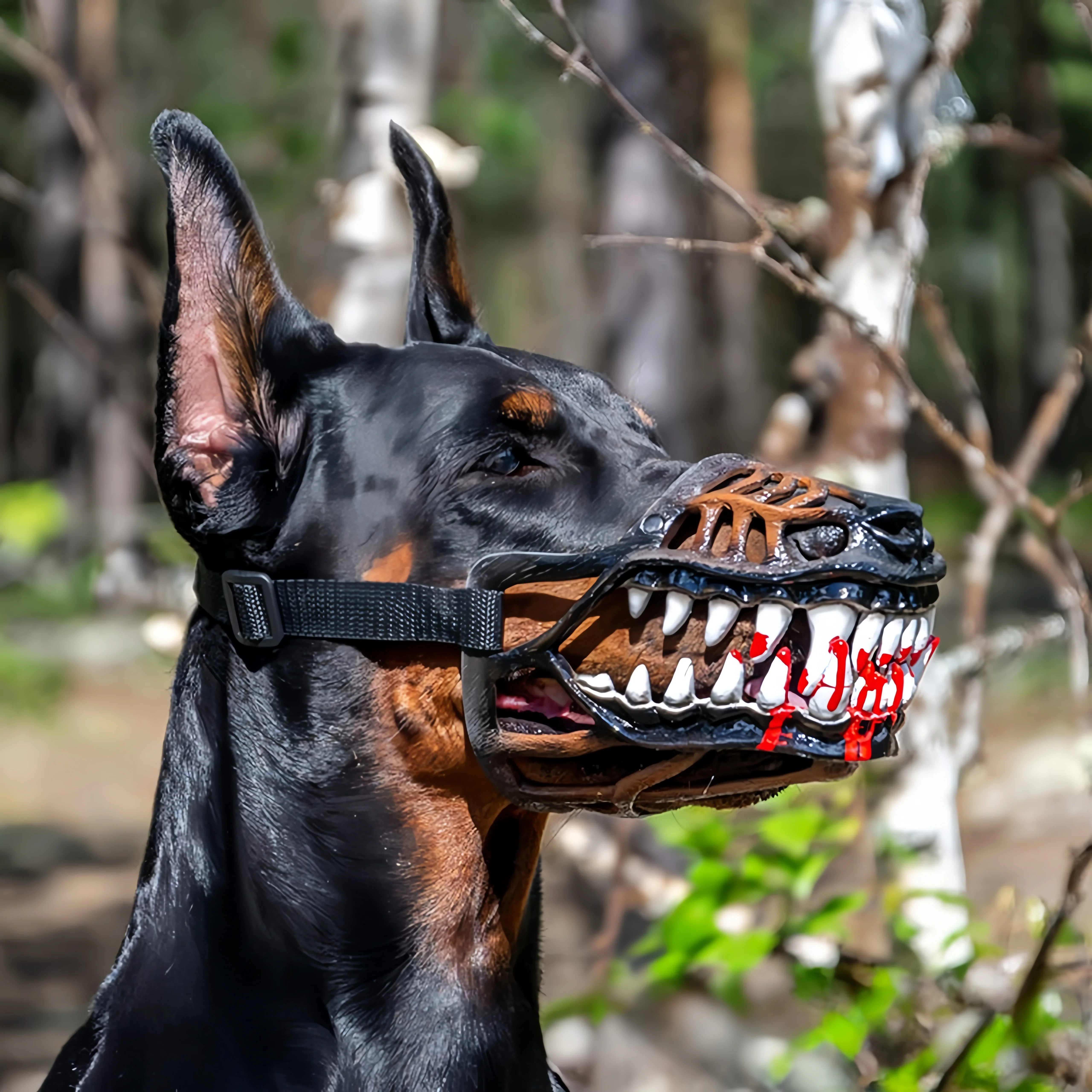 Soft Silicone Dog Mouth Cover, Can Open and Close Mouth and Nose Mask, Suitable for Medium and Large Dogs, Halloween Dog Mask