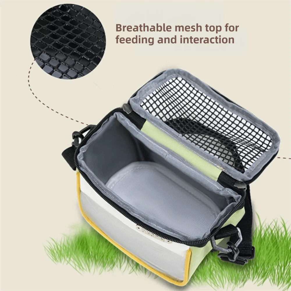 Breathable Small Pet Carrier Bag Ventilated Portable Hamster Shoulder Bag Lightweight Adjustable Squirrel Carrier Bag