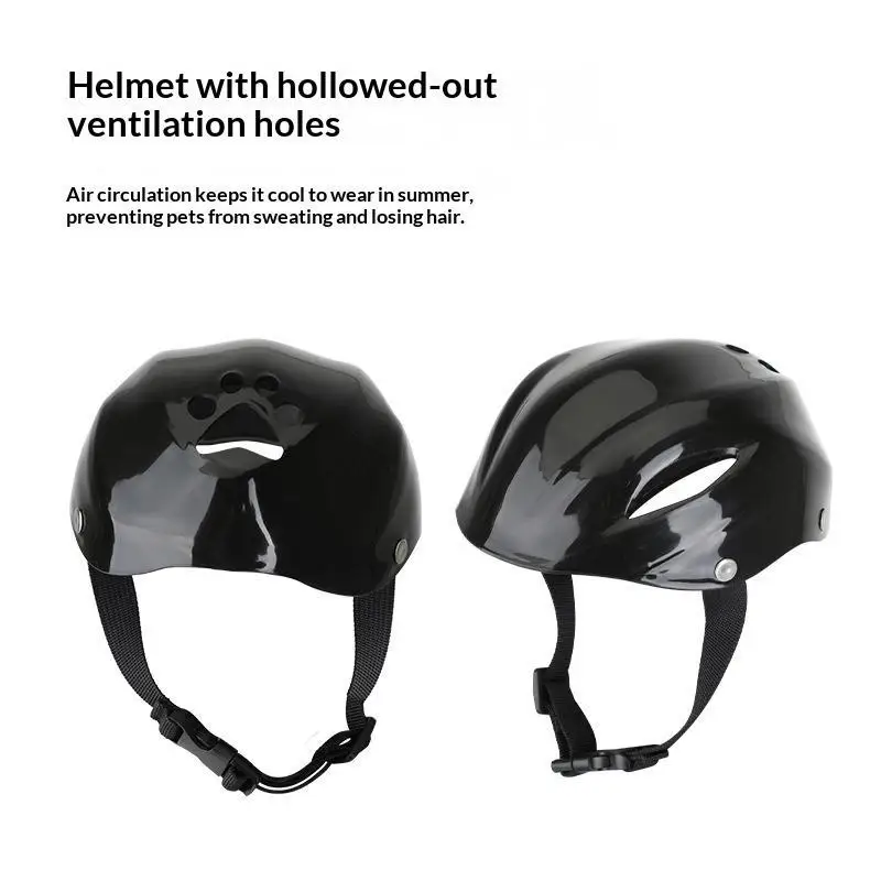 Durable Fashion Plastic Pet Dog Helmet Adjustable Ventilated Holes Puppy Cat Safety Hat Toy Helmet Pet Costume Gift Accessories