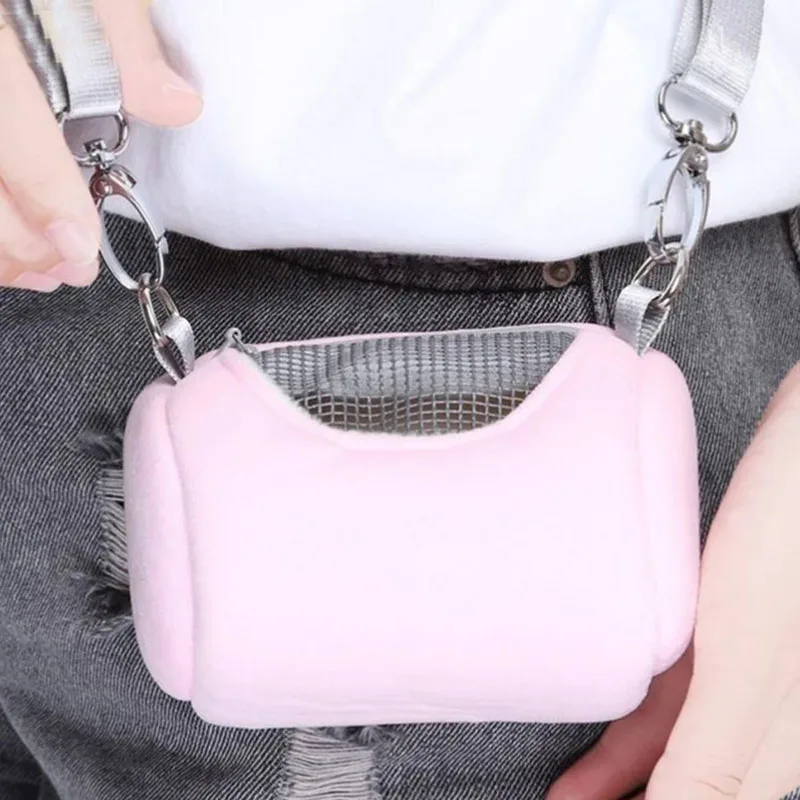 1Pc Small Pet Backpack Hamster Carrier Bag Portable Cylinder Satchel Flying Squirrel Travel Breathable Mesh Pouch Pet Supplies