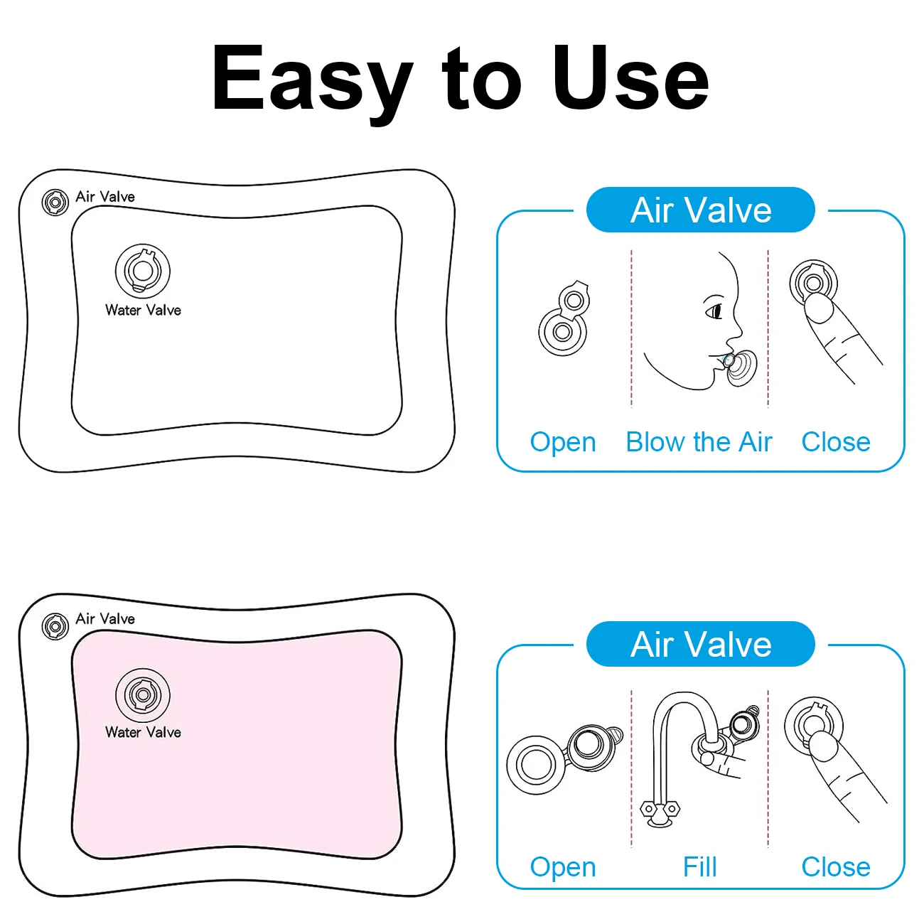 1PC Thickened Cat Water Bed Sensory Playmat in Square Sensor Cat Cooling Mat for Pets Playing Sleeping All Seasons