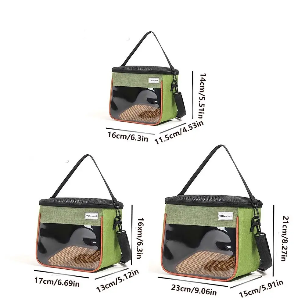 S/M/L Hamster Travel Carrier Breathable Clear Window Hamster Carry Bag Top Opening Lightweight Pet Carrier Bag Small Pet