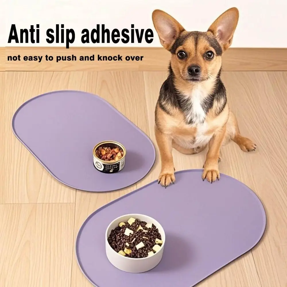 High Quality Silicone Pet Food Mat Waterproof Raised Edges Dog Food Mat BPA-Free Easy Clean Cat Feeding Mat Pet Supplies