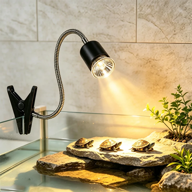 Reptile Heat Lamp UVA UVB Light Rotatable Basking Spot Light Simulated Sunlight For Turtle Lizard Dimmable Heating Lamp 