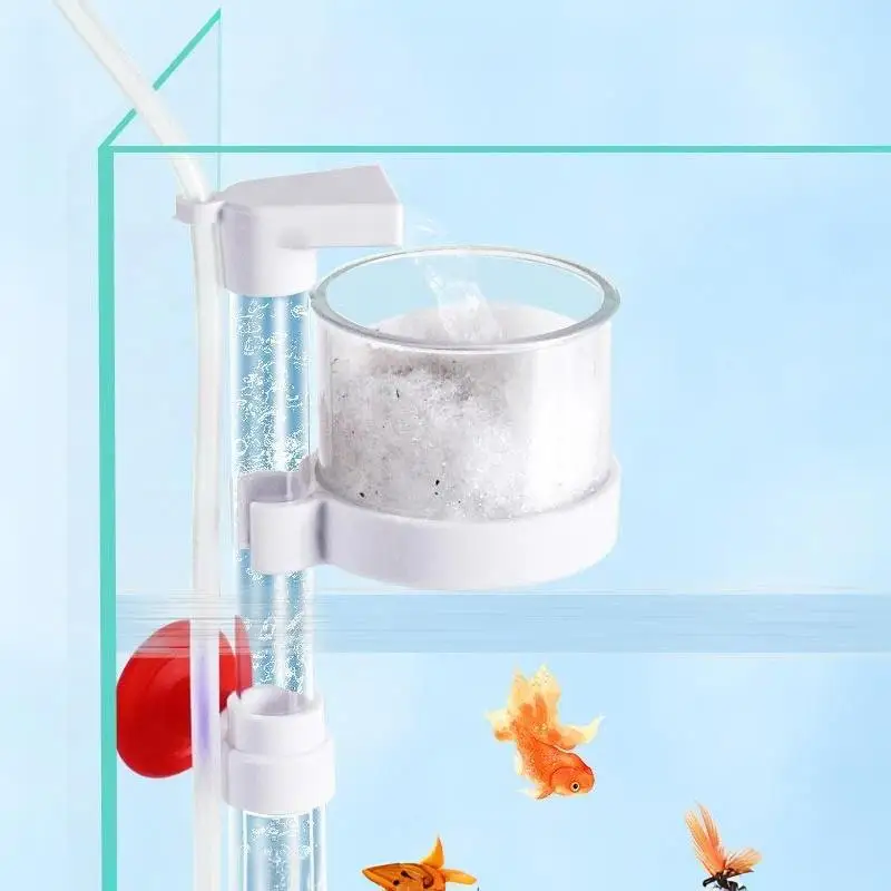 1 Set Air-Lift Fish Waste Collector Bottom Suction Waste Removal Tool for Small Home Aquarium Fish Tank Maintenance