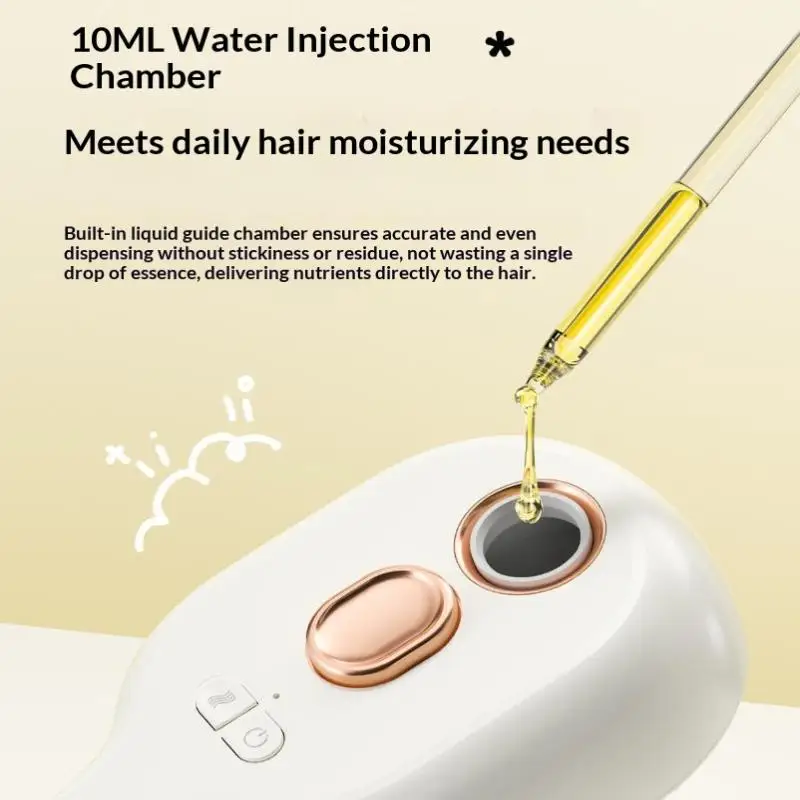 Electric Steam Hair Straightening Brush Water Spray Wet Dry Use USB-C Fast Charging Portable Hair Tool for Salon Travel Use