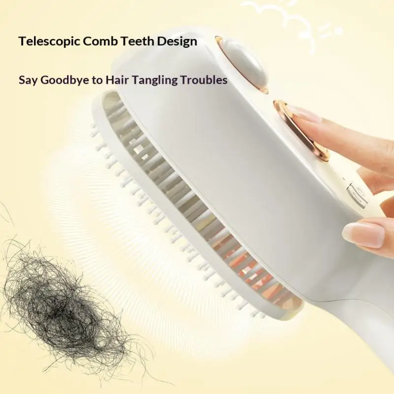 Electric Steam Hair Straightening Brush Water Spray Wet Dry Use USB-C Fast Charging Portable Hair Tool for Salon Travel Use