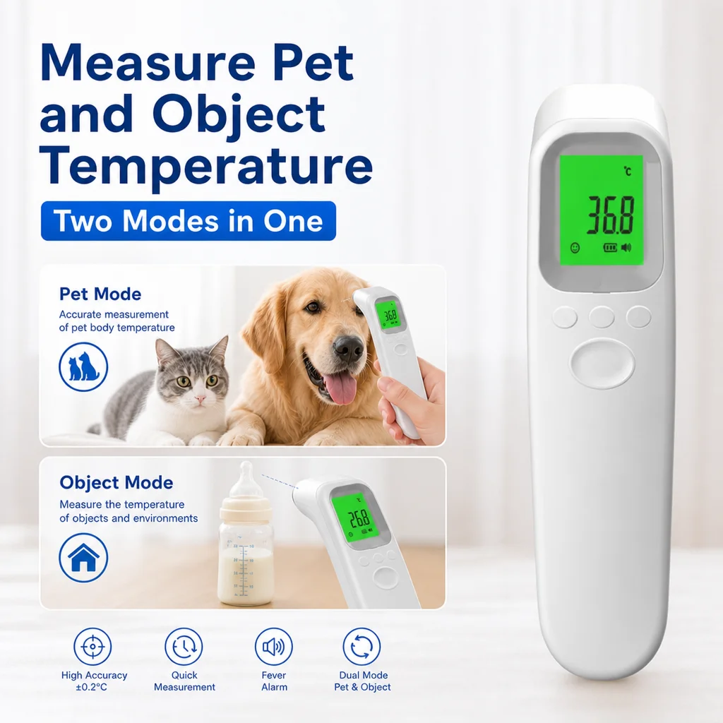 AiQUE Pet Thermometer Digital Fast Reading Accurate Animal Temperature Meter For Dog Cat Rabbit Livestock Veterinary Electronic