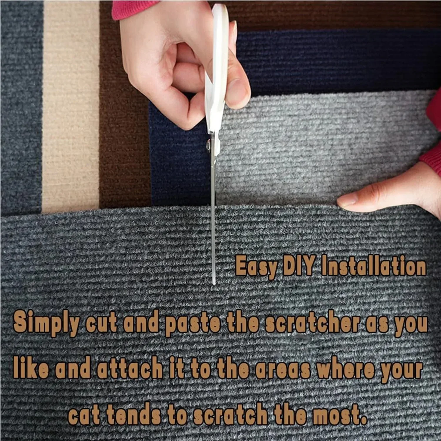 Self-Adhesive Anti Cat Scratch Sofa DIY Cats Scratch Protection Paws Sharpen Trimmable Carpet Cats Scratch Board Roll Shipment
