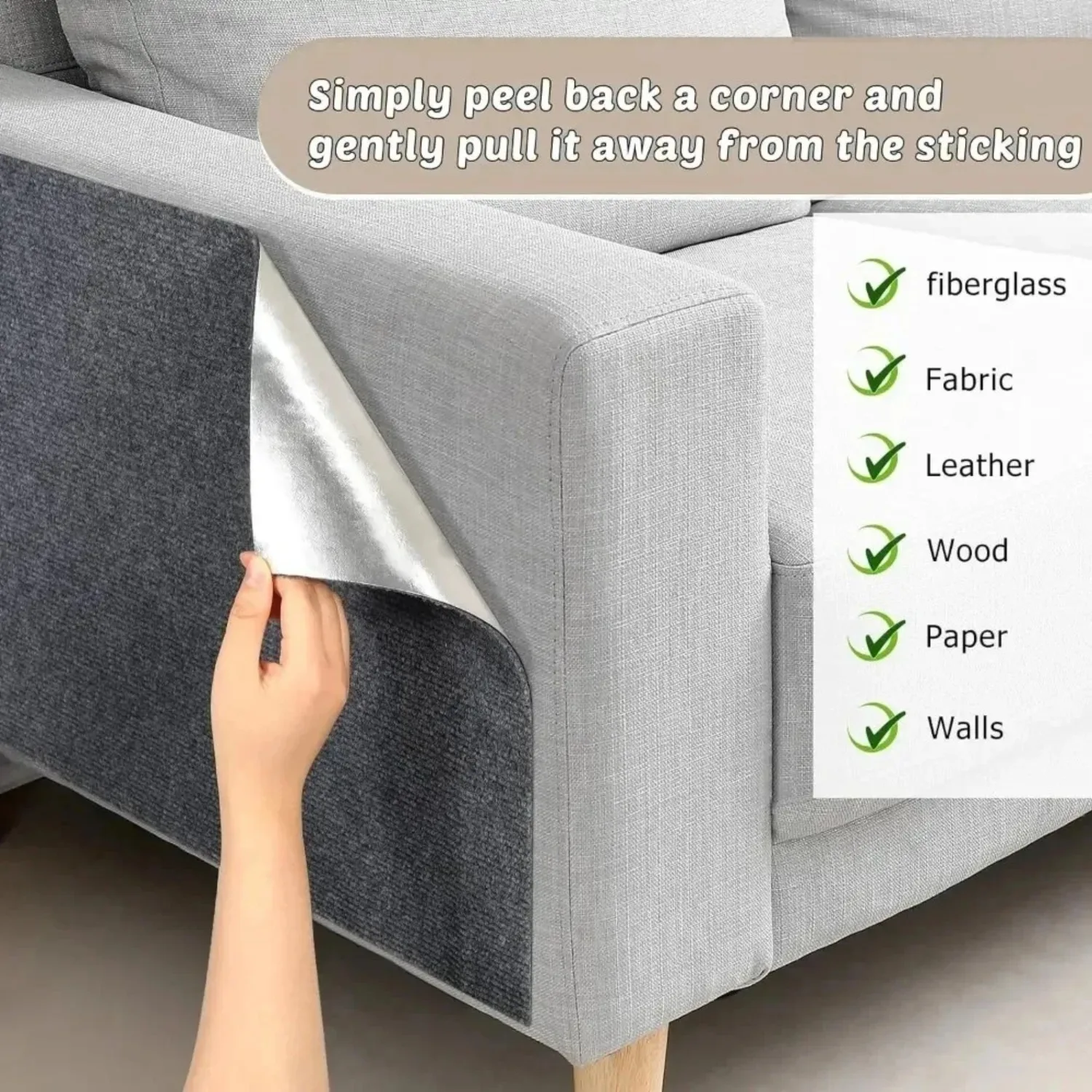 Self-Adhesive Anti Cat Scratch Sofa DIY Cats Scratch Protection Paws Sharpen Trimmable Carpet Cats Scratch Board Roll Shipment