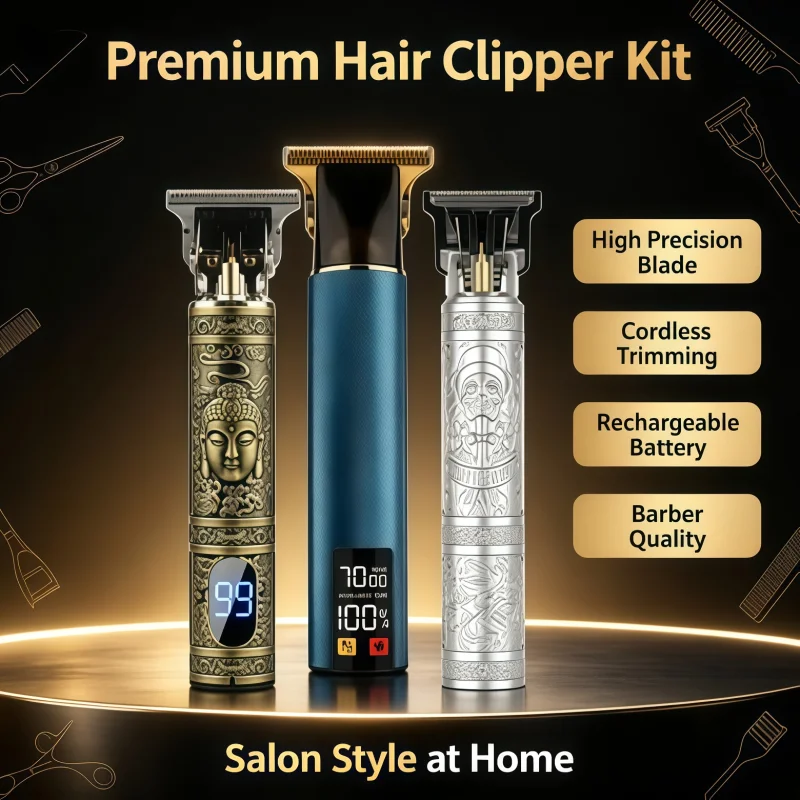 NewProfessional Hair Trimmer Digital USB Rechargeable Hair Clipper for Men Haircut Hair Cutter Barber Machine Men Trimmer Shaver