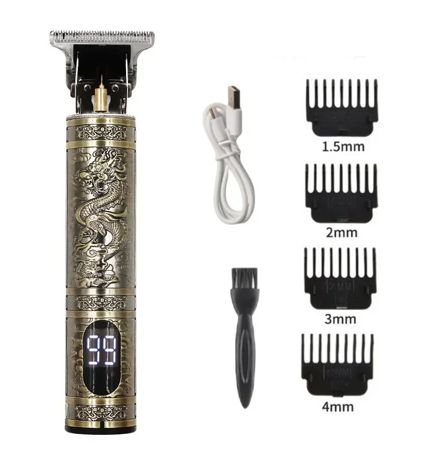 NewProfessional Hair Trimmer Digital USB Rechargeable Hair Clipper for Men Haircut Hair Cutter Barber Machine Men Trimmer Shaver