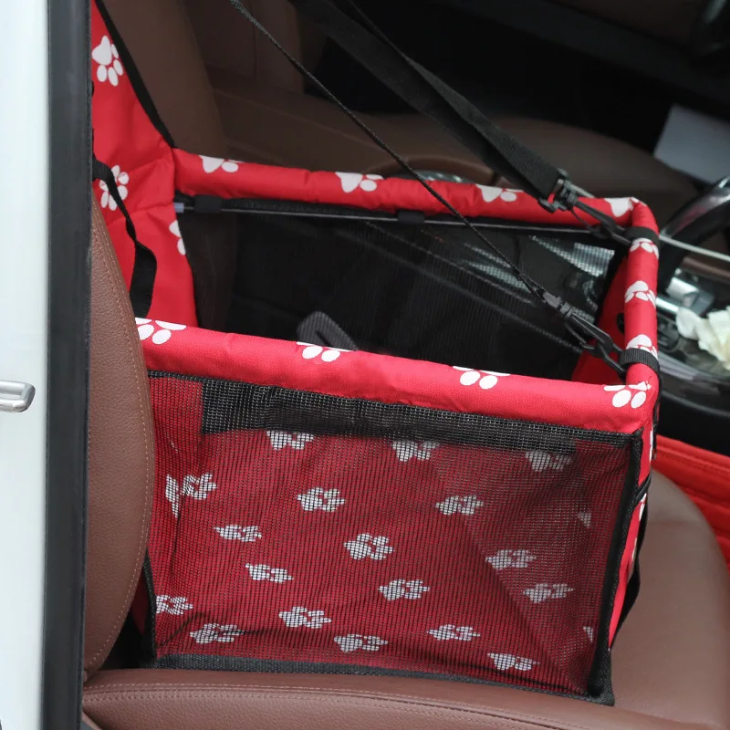 Pet Dog Car Carrier Seat Bag Waterproof Basket Folding Hammock Pet Carriers Bag For Small Cat Dogs Safety Travelling Mesh