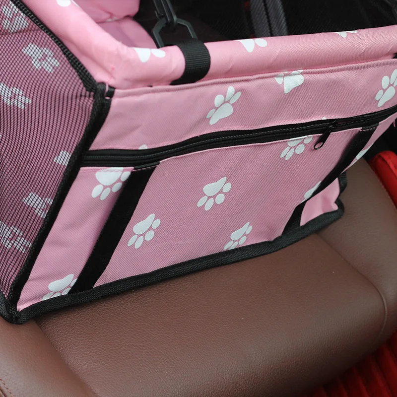 Pet Dog Car Carrier Seat Bag Waterproof Basket Folding Hammock Pet Carriers Bag For Small Cat Dogs Safety Travelling Mesh