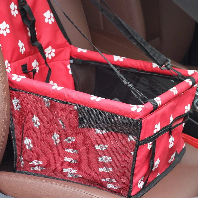 Pet Dog Car Carrier Seat Bag Waterproof Basket Folding Hammock Pet Carriers Bag For Small Cat Dogs Safety Travelling Mesh