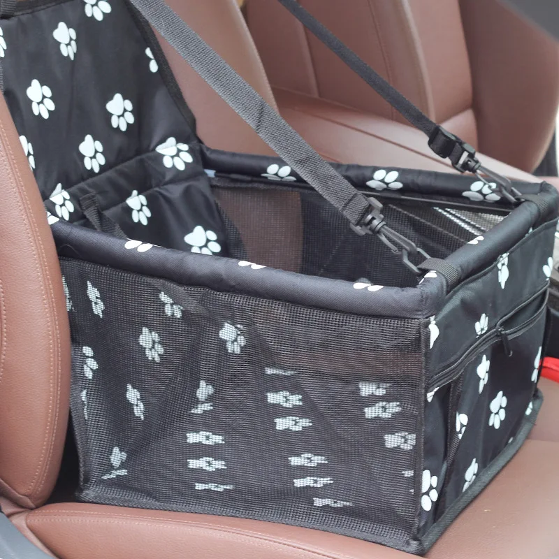 Pet Dog Car Carrier Seat Bag Waterproof Basket Folding Hammock Pet Carriers Bag For Small Cat Dogs Safety Travelling Mesh