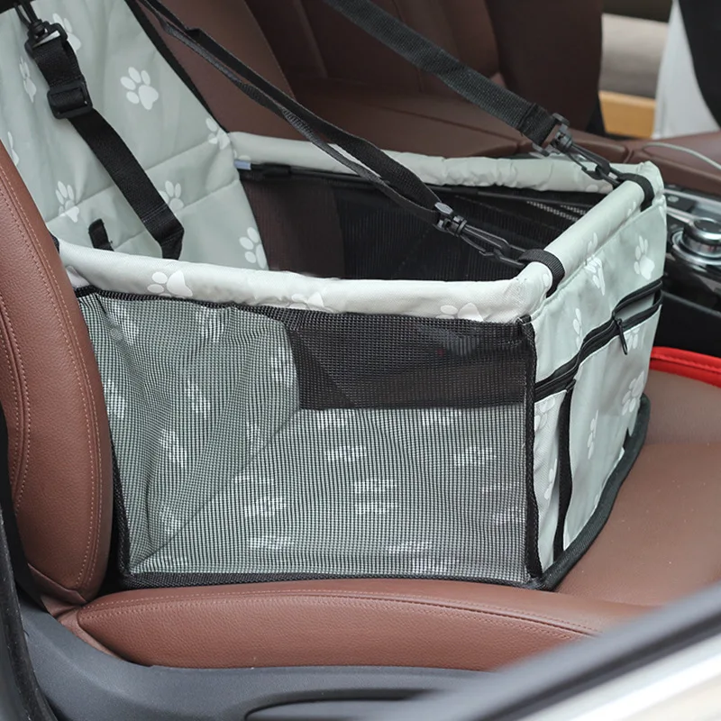 Pet Dog Car Carrier Seat Bag Waterproof Basket Folding Hammock Pet Carriers Bag For Small Cat Dogs Safety Travelling Mesh