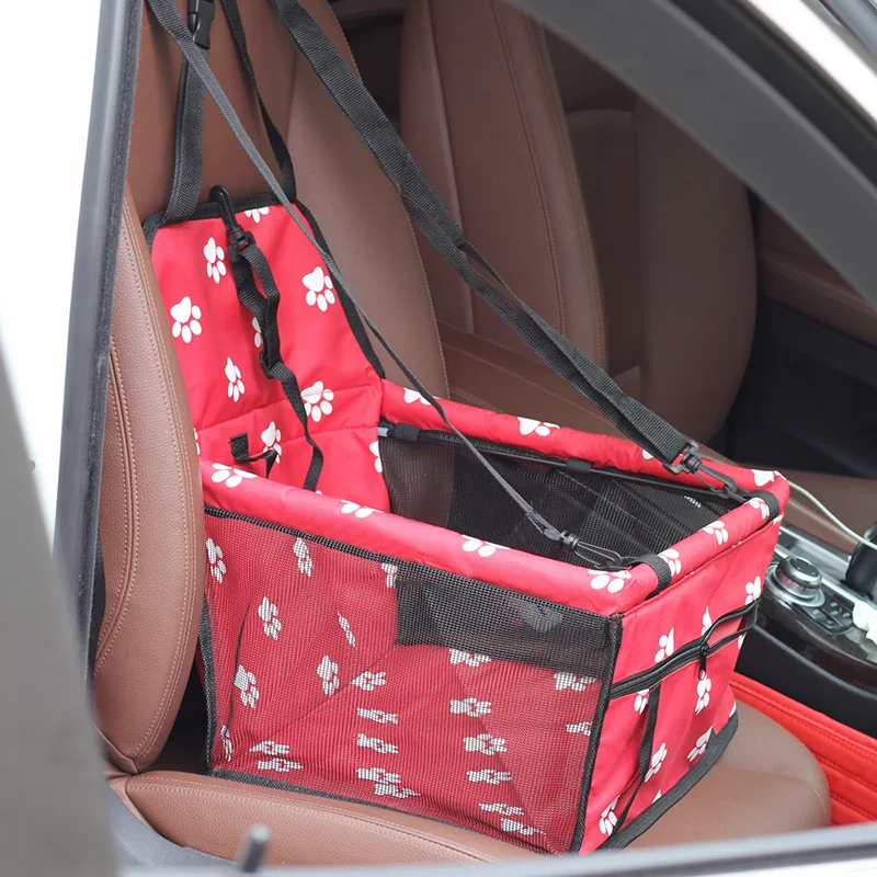Pet Dog Car Carrier Seat Bag Waterproof Basket Folding Hammock Pet Carriers Bag For Small Cat Dogs Safety Travelling Mesh