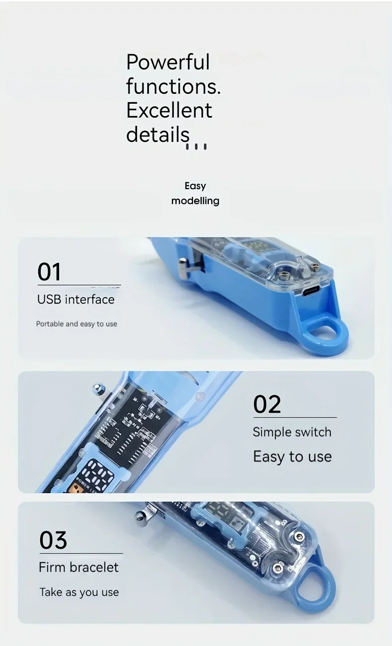 2026 New Transparent Body Electric Hair Clipper Professional Trimmer USB Rechargeable Hair Cutting Machine For Men