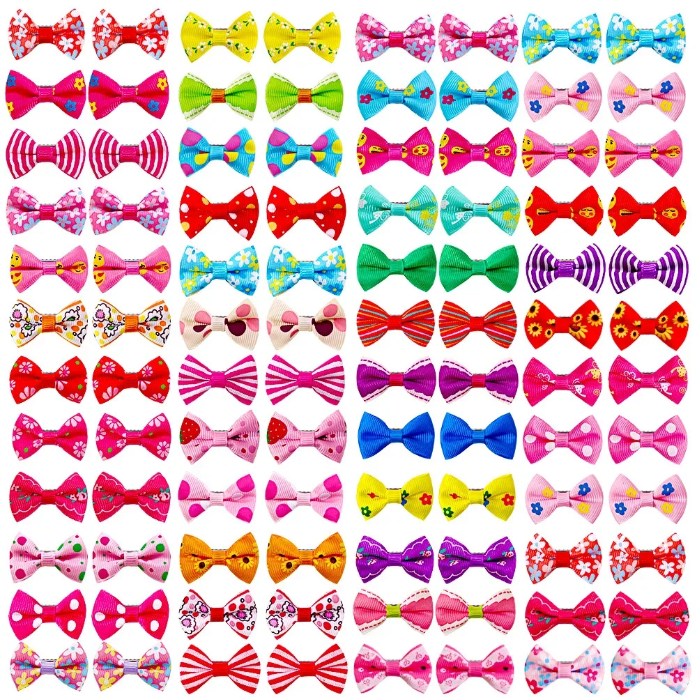 10/20Pcs Dot Pet Grooming Hair Clips Dog Cat Bows Hairpin Pet Girls Barrette for Small Dogs Supplies Pet Hair Grooming Acce